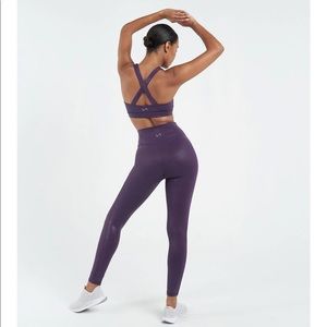 TLF Diamond High Waisted Leggings Purple Chrome XS NWT